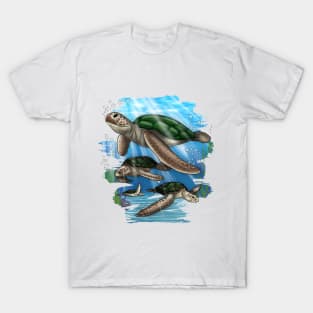 Turtles in water T-Shirt